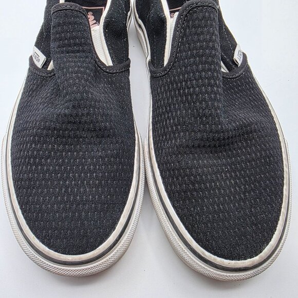 Vans Classic Slip On Embossed Womens Size 8.5 Black Casual Shoes Comfortable - Picture 10 of 13